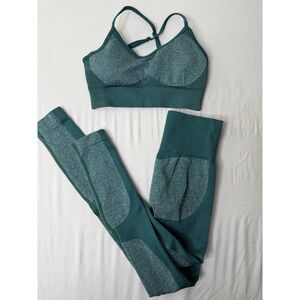 Women's Seamless Green Activewear Set Size‎ Small